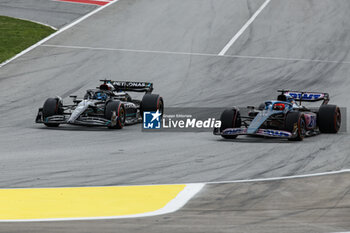 2023-06-04 - 63 RUSSELL George (gbr), Mercedes AMG F1 Team W14, action 31 OCON Esteban (fra), Alpine F1 Team A523, action during the Formula 1 AWS Gran Premio de Espana 2023, 7th round of the 2023 Formula One World Championship from June 2 to 4, 2023 on the Circuit de Barcelona-Catalunya, in Montmelo, Spain - F1 - SPANISH GRAND PRIX 2023 - RACE - FORMULA 1 - MOTORS