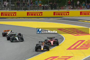 2023-06-04 - 01 VERSTAPPEN Max (nld), Red Bull Racing RB19, action 55 SAINZ Carlos (spa), Scuderia Ferrari SF-23, action 44 HAMILTON Lewis (gbr), Mercedes AMG F1 Team W14, action during the Formula 1 AWS Gran Premio de Espana 2023, 7th round of the 2023 Formula One World Championship from June 2 to 4, 2023 on the Circuit de Barcelona-Catalunya, in Montmelo, Spain - F1 - SPANISH GRAND PRIX 2023 - RACE - FORMULA 1 - MOTORS