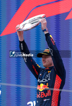2023-06-04 - VERSTAPPEN Max (ned), Red Bull Racing RB19, portrait podium during the Formula 1 AWS Gran Premio de Espana 2023, 7th round of the 2023 Formula One World Championship from June 2 to 4, 2023 on the Circuit de Barcelona-Catalunya, in Montmelo, Spain - F1 - SPANISH GRAND PRIX 2023 - RACE - FORMULA 1 - MOTORS
