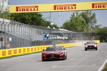 2023-06-15 - Mercedes AMG F1 Team Safety Car during the Formula 1 Pirelli Grand Prix du Canada, 8th round of the 2023 Formula One World Championship from June 16 to 18, 2023 on the Circuit Gilles Villeneuve, in Montréal, Canada - F1 - CANADIAN GRAND PRIX 2023 - FORMULA 1 - MOTORS