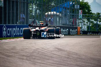 2023-06-16 - Sergio Perez (MEX) Redbull Racing RB19
during Free Practice 2 Session, Day 2 of FORMULA 1 PIRELLI GRAND PRIX DU CANADA 2023 - from 15th to 18th June 2023 in Montreal, Quebec, Canada - FORMULA 1 PIRELLI GRAND PRIX DU CANADA 2023 - FORMULA 1 - MOTORS