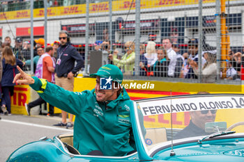 2023-06-18 - Fernando Alonso (SPA) Aston Martn AMR23
during Pre Race on Sunday 18th June - FORMULA 1 PIRELLI GRAND PRIX DU CANADA 2023 - from 15th to 18th June 2023 at Circuit Gilles Villeneuve, Montreal, Quebec, Canada - FORMULA 1 PIRELLI GRAND PRIX DU CANADA 2023 - FORMULA 1 - MOTORS