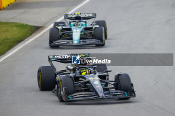 2023-06-18 - 44 HAMILTON Lewis (gbr), Mercedes AMG F1 Team W14, action during the Formula 1 Pirelli Grand Prix du Canada, 8th round of the 2023 Formula One World Championship from June 16 to 18, 2023 on the Circuit Gilles Villeneuve, in Montréal, Canada - F1 - CANADIAN GRAND PRIX 2023 - RACE - FORMULA 1 - MOTORS