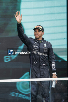 2023-06-18 - HAMILTON Lewis (gbr), Mercedes AMG F1 Team W14, portrait podium during the Formula 1 Pirelli Grand Prix du Canada, 8th round of the 2023 Formula One World Championship from June 16 to 18, 2023 on the Circuit Gilles Villeneuve, in Montréal, Canada - F1 - CANADIAN GRAND PRIX 2023 - RACE - FORMULA 1 - MOTORS