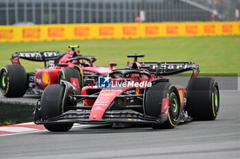 2023-06-18 - 16 LECLERC Charles (mco), Scuderia Ferrari SF-23, action 55 SAINZ Carlos (spa), Scuderia Ferrari SF-23, action during the Formula 1 Pirelli Grand Prix du Canada, 8th round of the 2023 Formula One World Championship from June 16 to 18, 2023 on the Circuit Gilles Villeneuve, in Montréal, Canada - F1 - CANADIAN GRAND PRIX 2023 - RACE - FORMULA 1 - MOTORS