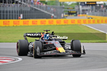 2023-06-18 - 01 VERSTAPPEN Max (nld), Red Bull Racing RB19, action celebrates victory during the Formula 1 Pirelli Grand Prix du Canada, 8th round of the 2023 Formula One World Championship from June 16 to 18, 2023 on the Circuit Gilles Villeneuve, in Montréal, Canada - F1 - CANADIAN GRAND PRIX 2023 - RACE - FORMULA 1 - MOTORS