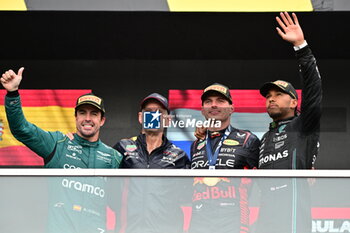2023-06-18 - VERSTAPPEN Max (ned), Red Bull Racing RB19, portrait NEWEY Adrian (gbr), Chief Technical Officer of Red Bull Racing, portrait ALONSO Fernando (spa), Aston Martin F1 Team AMR23, portrait HAMILTON Lewis (gbr), Mercedes AMG F1 Team W14, portrait during the Formula 1 Pirelli Grand Prix du Canada, 8th round of the 2023 Formula One World Championship from June 16 to 18, 2023 on the Circuit Gilles Villeneuve, in Montréal, Canada - F1 - CANADIAN GRAND PRIX 2023 - RACE - FORMULA 1 - MOTORS