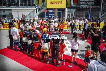 2023-06-18 - National athem during the Formula 1 Pirelli Grand Prix du Canada, 8th round of the 2023 Formula One World Championship from June 16 to 18, 2023 on the Circuit Gilles Villeneuve, in Montréal, Canada - F1 - CANADIAN GRAND PRIX 2023 - RACE - FORMULA 1 - MOTORS
