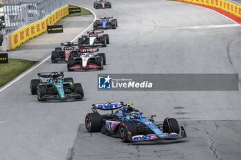 2023-06-18 - 10 GASLY Pierre (fra), Alpine F1 Team A523, action 18 STROLL Lance (can), Aston Martin F1 Team AMR23, action 20 MAGNUSSEN Kevin (den), Haas F1 Team VF-23 Ferrari, action during the Formula 1 Pirelli Grand Prix du Canada, 8th round of the 2023 Formula One World Championship from June 16 to 18, 2023 on the Circuit Gilles Villeneuve, in Montréal, Canada - F1 - CANADIAN GRAND PRIX 2023 - RACE - FORMULA 1 - MOTORS