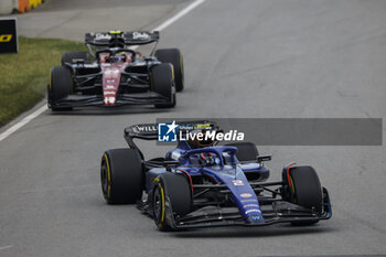 2023-06-18 - 02 SARGEANT Logan (usa), Williams Racing FW45, action 24 ZHOU Guanyu (chi), Alfa Romeo F1 Team Stake C43, action during the Formula 1 Pirelli Grand Prix du Canada, 8th round of the 2023 Formula One World Championship from June 16 to 18, 2023 on the Circuit Gilles Villeneuve, in Montréal, Canada - F1 - CANADIAN GRAND PRIX 2023 - RACE - FORMULA 1 - MOTORS