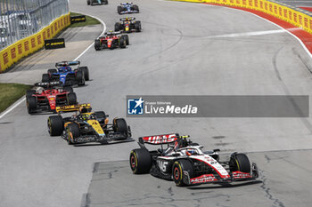 2023-06-18 - 27 HULKENBERG Nico (ger), Haas F1 Team VF-23 Ferrari, action 04 NORRIS Lando (gbr), McLaren F1 Team MCL60, action 16 LECLERC Charles (mco), Scuderia Ferrari SF-23, action during the Formula 1 Pirelli Grand Prix du Canada, 8th round of the 2023 Formula One World Championship from June 16 to 18, 2023 on the Circuit Gilles Villeneuve, in Montréal, Canada - F1 - CANADIAN GRAND PRIX 2023 - RACE - FORMULA 1 - MOTORS
