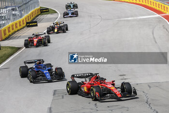 2023-06-18 - 16 LECLERC Charles (mco), Scuderia Ferrari SF-23, action 23 ALBON Alexander (tha), Williams Racing FW45, action 55 SAINZ Carlos (spa), Scuderia Ferrari SF-23, action during the Formula 1 Pirelli Grand Prix du Canada, 8th round of the 2023 Formula One World Championship from June 16 to 18, 2023 on the Circuit Gilles Villeneuve, in Montréal, Canada - F1 - CANADIAN GRAND PRIX 2023 - RACE - FORMULA 1 - MOTORS