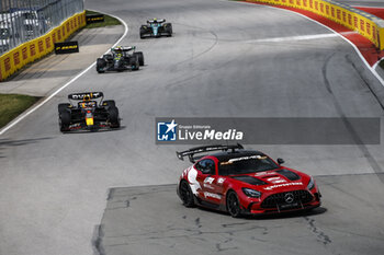 2023-06-18 - Mercedes AMG F1 Team safety car, 01 VERSTAPPEN Max (nld), Red Bull Racing RB19, action during the Formula 1 Pirelli Grand Prix du Canada, 8th round of the 2023 Formula One World Championship from June 16 to 18, 2023 on the Circuit Gilles Villeneuve, in Montréal, Canada - F1 - CANADIAN GRAND PRIX 2023 - RACE - FORMULA 1 - MOTORS