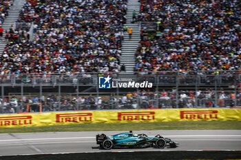 2023-06-18 - 18 STROLL Lance (can), Aston Martin F1 Team AMR23, action during the Formula 1 Pirelli Grand Prix du Canada, 8th round of the 2023 Formula One World Championship from June 16 to 18, 2023 on the Circuit Gilles Villeneuve, in Montréal, Canada - F1 - CANADIAN GRAND PRIX 2023 - RACE - FORMULA 1 - MOTORS
