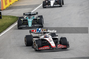 2023-06-18 - 27 HULKENBERG Nico (ger), Haas F1 Team VF-23 Ferrari, action 18 STROLL Lance (can), Aston Martin F1 Team AMR23, action during the Formula 1 Pirelli Grand Prix du Canada, 8th round of the 2023 Formula One World Championship from June 16 to 18, 2023 on the Circuit Gilles Villeneuve, in Montréal, Canada - F1 - CANADIAN GRAND PRIX 2023 - RACE - FORMULA 1 - MOTORS