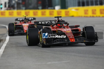 2023-06-18 - 16 LECLERC Charles (mco), Scuderia Ferrari SF-23, action 55 SAINZ Carlos (spa), Scuderia Ferrari SF-23, action during the Formula 1 Pirelli Grand Prix du Canada, 8th round of the 2023 Formula One World Championship from June 16 to 18, 2023 on the Circuit Gilles Villeneuve, in Montréal, Canada - F1 - CANADIAN GRAND PRIX 2023 - RACE - FORMULA 1 - MOTORS