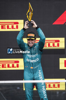 2023-06-18 - ALONSO Fernando (spa), Aston Martin F1 Team AMR23, portrait podium during the Formula 1 Pirelli Grand Prix du Canada, 8th round of the 2023 Formula One World Championship from June 16 to 18, 2023 on the Circuit Gilles Villeneuve, in Montréal, Canada - F1 - CANADIAN GRAND PRIX 2023 - RACE - FORMULA 1 - MOTORS