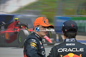 2023-07-02 - N°1 Max Verstappen NDL Oracle Red Bull Racing N°11 Sergio Perez MEX Oracle Red Bull Racing - FORMULA 1 ROLEX GROSSER PREIS VON ÖSTERREICH 2023 - RACE E PRESSCONFERENCE - FORMULA 1 - MOTORS
