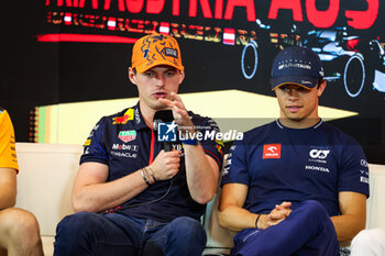 2023-06-29 - VERSTAPPEN Max (ned), Red Bull Racing RB19, DE VRIES Nyck (ned), Scuderia AlphaTauri AT04, portrait during the 2023 Formula 1 Rolex Grosser Preis von Osterreich, 2023 Austrian Grand Prix, 9th round of the 2023 Formula One World Championship from June 30 to July 2, 2023 on the Red Bull Ring, in Spielberg, Austria - F1 - AUSTRIAN GRAND PRIX 2023 - FORMULA 1 - MOTORS
