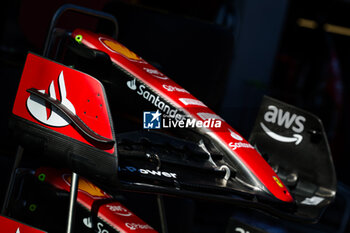 2023-06-29 - Scuderia Ferrari SF-23, mechanical detail of front wing during the 2023 Formula 1 Rolex Grosser Preis von Osterreich, 2023 Austrian Grand Prix, 9th round of the 2023 Formula One World Championship from June 30 to July 2, 2023 on the Red Bull Ring, in Spielberg, Austria - F1 - AUSTRIAN GRAND PRIX 2023 - FORMULA 1 - MOTORS