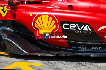 2023-06-30 - Scuderia Ferrari SF-23, mechanical detail of the new floor, engine cover and sidepods during the 2023 Formula 1 Rolex Grosser Preis von Osterreich, 2023 Austrian Grand Prix, 9th round of the 2023 Formula One World Championship from June 30 to July 2, 2023 on the Red Bull Ring, in Spielberg, Austria - F1 - AUSTRIAN GRAND PRIX 2023 - FORMULA 1 - MOTORS