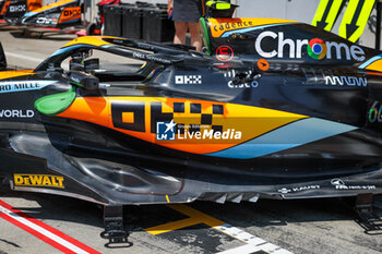2023-06-30 - McLaren F1 Team MCL60, mechanical detail of the new floor and sidepods during the 2023 Formula 1 Rolex Grosser Preis von Osterreich, 2023 Austrian Grand Prix, 9th round of the 2023 Formula One World Championship from June 30 to July 2, 2023 on the Red Bull Ring, in Spielberg, Austria - F1 - AUSTRIAN GRAND PRIX 2023 - FORMULA 1 - MOTORS