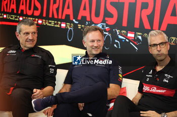 2023-06-30 - STEINER Guenther (ita), Team Principal of Haas F1 team, portrait HORNER Christian (gbr), Team Principal of Red Bull Racing, portrait ALUNNI BRAVI Alessandro (ita), Managing Director of Sauber Group & Team Representative, portrait during the 2023 Formula 1 Rolex Grosser Preis von Osterreich, 2023 Austrian Grand Prix, 9th round of the 2023 Formula One World Championship from June 30 to July 2, 2023 on the Red Bull Ring, in Spielberg, Austria - F1 - AUSTRIAN GRAND PRIX 2023 - FORMULA 1 - MOTORS