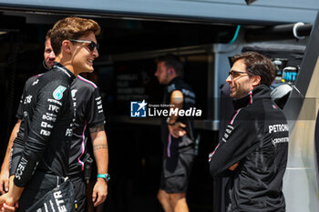 2023-06-30 - RUSSELL George (gbr), Mercedes AMG F1 Team W14, D’AMBROSIO Jerome (bel), Driver Development Director of Mercedes AMG F1 Team, portrait during the 2023 Formula 1 Rolex Grosser Preis von Osterreich, 2023 Austrian Grand Prix, 9th round of the 2023 Formula One World Championship from June 30 to July 2, 2023 on the Red Bull Ring, in Spielberg, Austria - F1 - AUSTRIAN GRAND PRIX 2023 - FORMULA 1 - MOTORS