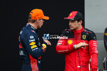2023-06-30 - VERSTAPPEN Max (ned), Red Bull Racing RB19, LECLERC Charles (mco), Scuderia Ferrari SF-23, portrait during the 2023 Formula 1 Rolex Grosser Preis von Osterreich, 2023 Austrian Grand Prix, 9th round of the 2023 Formula One World Championship from June 30 to July 2, 2023 on the Red Bull Ring, in Spielberg, Austria - F1 - AUSTRIAN GRAND PRIX 2023 - FORMULA 1 - MOTORS