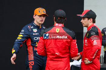 2023-06-30 - VERSTAPPEN Max (ned), Red Bull Racing RB19, SAINZ Carlos (spa), Scuderia Ferrari SF-23, LECLERC Charles (mco), Scuderia Ferrari SF-23, portrait during the 2023 Formula 1 Rolex Grosser Preis von Osterreich, 2023 Austrian Grand Prix, 9th round of the 2023 Formula One World Championship from June 30 to July 2, 2023 on the Red Bull Ring, in Spielberg, Austria - F1 - AUSTRIAN GRAND PRIX 2023 - FORMULA 1 - MOTORS