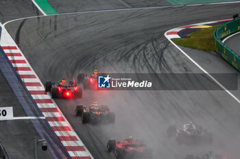 2023-07-01 - Start of the sprint race: 01 VERSTAPPEN Max (nld), Red Bull Racing RB19, 11 PEREZ Sergio (mex), Red Bull Racing RB19, 04 NORRIS Lando (gbr), McLaren F1 Team MCL60, action during the 2023 Formula 1 Rolex Grosser Preis von Osterreich, 2023 Austrian Grand Prix, 9th round of the 2023 Formula One World Championship from June 30 to July 2, 2023 on the Red Bull Ring, in Spielberg, Austria - F1 - AUSTRIAN GRAND PRIX 2023 - FORMULA 1 - MOTORS
