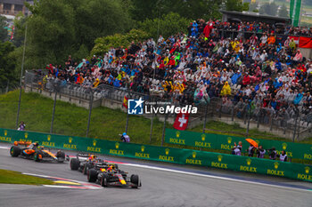 2023-07-01 - 11 PEREZ Sergio (mex), Red Bull Racing RB19, 01 VERSTAPPEN Max (nld), Red Bull Racing RB19, 04 NORRIS Lando (gbr), McLaren F1 Team MCL60, action during the 2023 Formula 1 Rolex Grosser Preis von Osterreich, 2023 Austrian Grand Prix, 9th round of the 2023 Formula One World Championship from June 30 to July 2, 2023 on the Red Bull Ring, in Spielberg, Austria - F1 - AUSTRIAN GRAND PRIX 2023 - FORMULA 1 - MOTORS