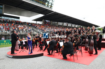 2023-07-02 - An orchestre during the Austrian national anthem during the 2023 Formula 1 Rolex Grosser Preis von Osterreich, 2023 Austrian Grand Prix, 9th round of the 2023 Formula One World Championship from June 30 to July 2, 2023 on the Red Bull Ring, in Spielberg, Austria - F1 - AUSTRIAN GRAND PRIX 2023 - RACE - FORMULA 1 - MOTORS