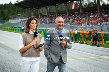 2023-07-02 - LAFFITE Margot (fra), TV presenter of Canal+, MONTAGNY Franck (fra), TV presenter of Canal+, portrait during the 2023 Formula 1 Rolex Grosser Preis von Osterreich, 2023 Austrian Grand Prix, 9th round of the 2023 Formula One World Championship from June 30 to July 2, 2023 on the Red Bull Ring, in Spielberg, Austria - F1 - AUSTRIAN GRAND PRIX 2023 - RACE - FORMULA 1 - MOTORS