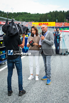 2023-07-02 - LAFFITE Margot (fra), TV presenter of Canal+, MONTAGNY Franck (fra), TV presenter of Canal+, portrait during the 2023 Formula 1 Rolex Grosser Preis von Osterreich, 2023 Austrian Grand Prix, 9th round of the 2023 Formula One World Championship from June 30 to July 2, 2023 on the Red Bull Ring, in Spielberg, Austria - F1 - AUSTRIAN GRAND PRIX 2023 - RACE - FORMULA 1 - MOTORS