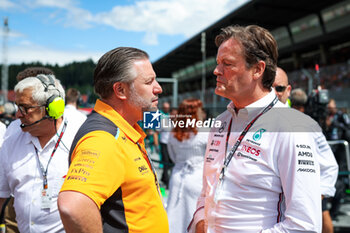 2023-07-02 - SCHAFER Markus, Non-Executive Chairman CTO of Mercedes AMG F1 Team, BROWN Zak (usa), CEO of of McLaren Racing, portrait, during the 2023 Formula 1 Rolex Grosser Preis von Osterreich, 2023 Austrian Grand Prix, 9th round of the 2023 Formula One World Championship from June 30 to July 2, 2023 on the Red Bull Ring, in Spielberg, Austria - F1 - AUSTRIAN GRAND PRIX 2023 - RACE - FORMULA 1 - MOTORS