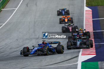 2023-07-02 - 23 ALBON Alexander (tha), Williams Racing FW45, 63 RUSSELL George (gbr), Mercedes AMG F1 Team W14, action during the 2023 Formula 1 Rolex Grosser Preis von Osterreich, 2023 Austrian Grand Prix, 9th round of the 2023 Formula One World Championship from June 30 to July 2, 2023 on the Red Bull Ring, in Spielberg, Austria - F1 - AUSTRIAN GRAND PRIX 2023 - RACE - FORMULA 1 - MOTORS