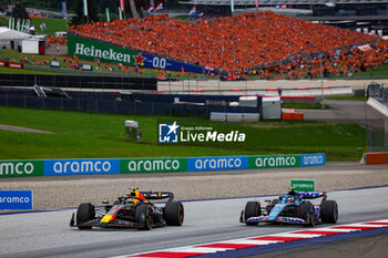 2023-07-02 - 11 PEREZ Sergio (mex), Red Bull Racing RB19, 10 GASLY Pierre (fra), Alpine F1 Team A523, action during the 2023 Formula 1 Rolex Grosser Preis von Osterreich, 2023 Austrian Grand Prix, 9th round of the 2023 Formula One World Championship from June 30 to July 2, 2023 on the Red Bull Ring, in Spielberg, Austria - F1 - AUSTRIAN GRAND PRIX 2023 - RACE - FORMULA 1 - MOTORS