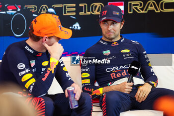 2023-07-02 - PEREZ Sergio (mex), Red Bull Racing RB19, VERSTAPPEN Max (ned), Red Bull Racing RB19, portrait during the 2023 Formula 1 Rolex Grosser Preis von Osterreich, 2023 Austrian Grand Prix, 9th round of the 2023 Formula One World Championship from June 30 to July 2, 2023 on the Red Bull Ring, in Spielberg, Austria - F1 - AUSTRIAN GRAND PRIX 2023 - RACE - FORMULA 1 - MOTORS