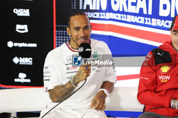 2023-07-06 - HAMILTON Lewis (gbr), Mercedes AMG F1 Team W13, portrait press conference during the 2023 Formula 1 Aramco British Grand Prix, 10th round of the 2023 Formula One World Championship from July 7 to 9, 2023 on the Silverstone Circuit, in Silverstone, United Kingdom - F1 - BRITISH GRAND PRIX 2023 - FORMULA 1 - MOTORS