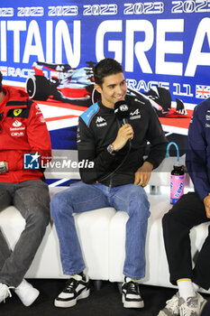 2023-07-06 - OCON Esteban (fra), Alpine F1 Team A522, portrait press conference during the 2023 Formula 1 Aramco British Grand Prix, 10th round of the 2023 Formula One World Championship from July 7 to 9, 2023 on the Silverstone Circuit, in Silverstone, United Kingdom - F1 - BRITISH GRAND PRIX 2023 - FORMULA 1 - MOTORS