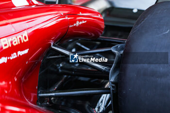 2023-07-07 - Alfa Romeo F1 Team ORLEN C42, mechanical detail rear brake duct and suspension during the 2023 Formula 1 Aramco British Grand Prix, 10th round of the 2023 Formula One World Championship from July 7 to 9, 2023 on the Silverstone Circuit, in Silverstone, United Kingdom - F1 - BRITISH GRAND PRIX 2023 - FORMULA 1 - MOTORS