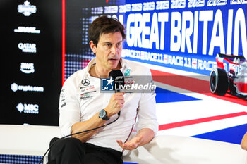 2023-07-07 - WOLFF Toto (aut), Team Principal & CEO of Mercedes AMG F1 Team, portrait press conference during the 2023 Formula 1 Aramco British Grand Prix, 10th round of the 2023 Formula One World Championship from July 7 to 9, 2023 on the Silverstone Circuit, in Silverstone, United Kingdom - F1 - BRITISH GRAND PRIX 2023 - FORMULA 1 - MOTORS