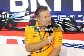 2023-07-07 - press conference BROWN Zak (usa), CEO of of McLaren Racing, portrait during the 2023 Formula 1 Aramco British Grand Prix, 10th round of the 2023 Formula One World Championship from July 7 to 9, 2023 on the Silverstone Circuit, in Silverstone, United Kingdom - F1 - BRITISH GRAND PRIX 2023 - FORMULA 1 - MOTORS