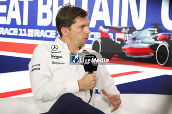 2023-07-07 - VOWLES James, Team Principal of Williams Racing, portrait press conference during the 2023 Formula 1 Aramco British Grand Prix, 10th round of the 2023 Formula One World Championship from July 7 to 9, 2023 on the Silverstone Circuit, in Silverstone, United Kingdom - F1 - BRITISH GRAND PRIX 2023 - FORMULA 1 - MOTORS