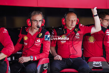 2023-07-07 - MEKIES Laurent (fra), Racing Director of the Scuderia Ferrari, portrait VASSEUR Frédéric (fra), Team Principal & General Manager of the Scuderia Ferrari, portrait during the 2023 Formula 1 Aramco British Grand Prix, 10th round of the 2023 Formula One World Championship from July 7 to 9, 2023 on the Silverstone Circuit, in Silverstone, United Kingdom - F1 - BRITISH GRAND PRIX 2023 - FORMULA 1 - MOTORS