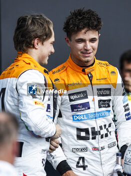 2023-07-08 - PIASTRI Oscar (aus), McLaren F1 Team MCL60, portrait NORRIS Lando (gbr), McLaren F1 Team MCL60, portrait during the 2023 Formula 1 Aramco British Grand Prix, 10th round of the 2023 Formula One World Championship from July 7 to 9, 2023 on the Silverstone Circuit, in Silverstone, United Kingdom - F1 - BRITISH GRAND PRIX 2023 - FORMULA 1 - MOTORS