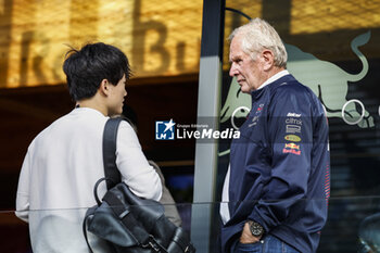 2023-07-08 - TSUNODA Yuki (jap), Scuderia AlphaTauri AT04, portrait MARKO Helmut (aut), Drivers’ Manager of Red Bull Racing, portrait during the 2023 Formula 1 Aramco British Grand Prix, 10th round of the 2023 Formula One World Championship from July 7 to 9, 2023 on the Silverstone Circuit, in Silverstone, United Kingdom - F1 - BRITISH GRAND PRIX 2023 - FORMULA 1 - MOTORS