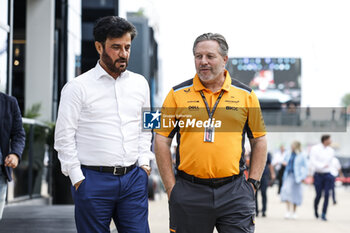 2023-07-08 - BEN SULAYEM Mohammed (uae), President of the FIA, portrait BROWN Zak (usa), CEO of of McLaren Racing, portrait during the 2023 Formula 1 Aramco British Grand Prix, 10th round of the 2023 Formula One World Championship from July 7 to 9, 2023 on the Silverstone Circuit, in Silverstone, United Kingdom - F1 - BRITISH GRAND PRIX 2023 - FORMULA 1 - MOTORS