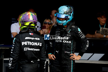 2023-07-08 - HAMILTON Lewis (gbr), Mercedes AMG F1 Team W14, portrait RUSSELL George (gbr), Mercedes AMG F1 Team W14, portrait during the 2023 Formula 1 Aramco British Grand Prix, 10th round of the 2023 Formula One World Championship from July 7 to 9, 2023 on the Silverstone Circuit, in Silverstone, United Kingdom - F1 - BRITISH GRAND PRIX 2023 - FORMULA 1 - MOTORS